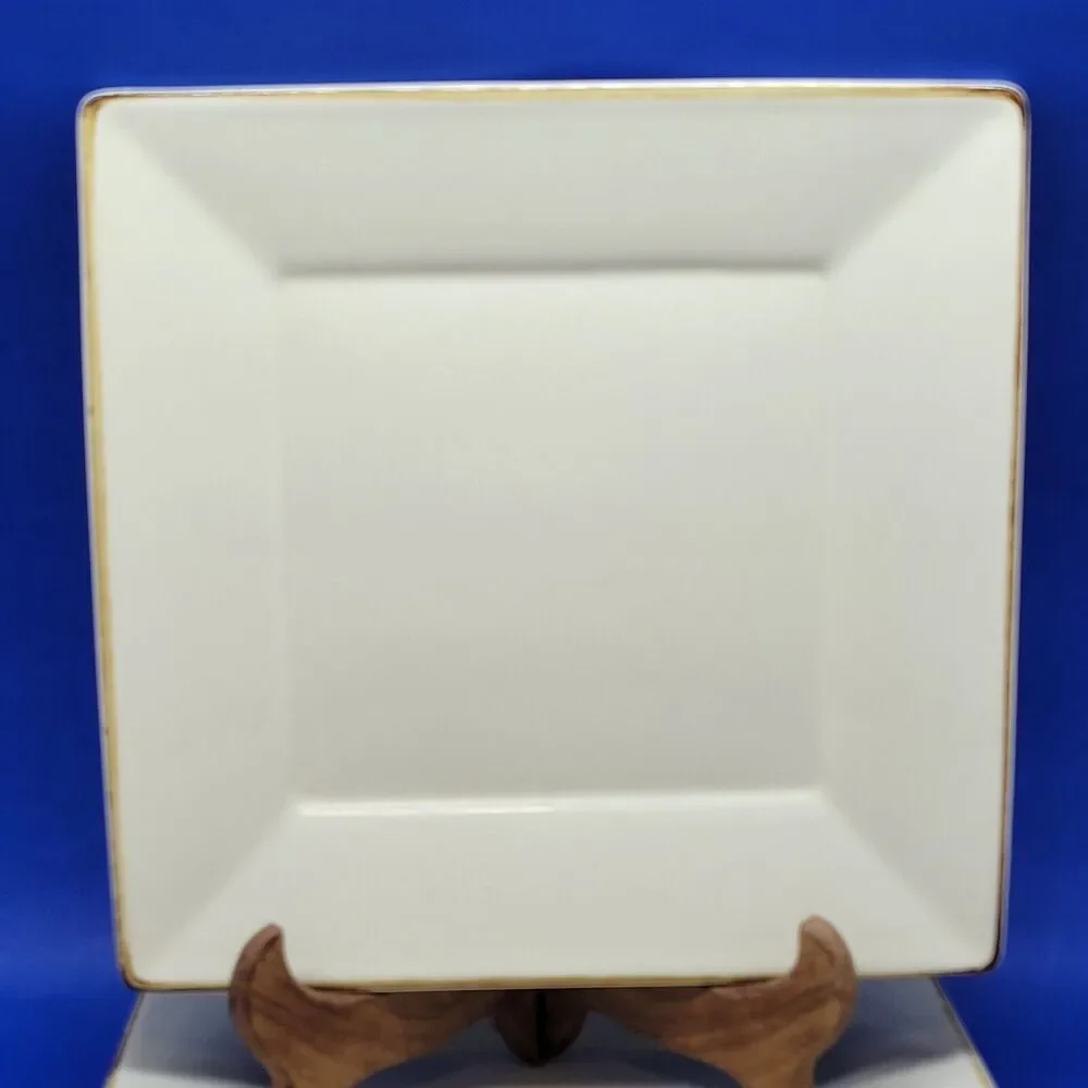 Pottery Barn Asian Square Putty DINNER PLATE 10 1/2